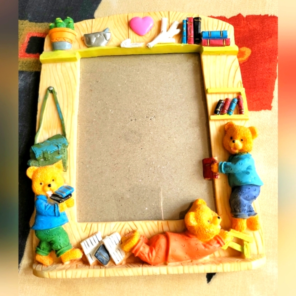 Kids Teddy Bear Resin Photo Frame